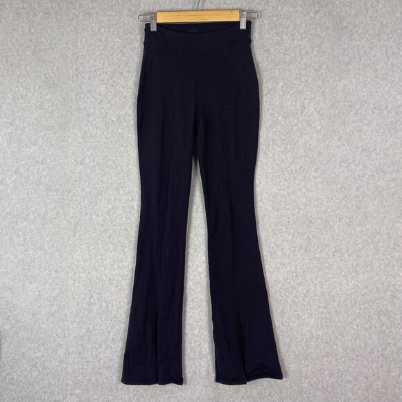 Alo Pants - Alo Yoga Womens XS Black Flutter Split Hem Flare Leggings